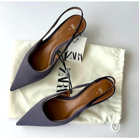 ZARA Pointed Toe Slingbacks NWT - Picture 1 of 14